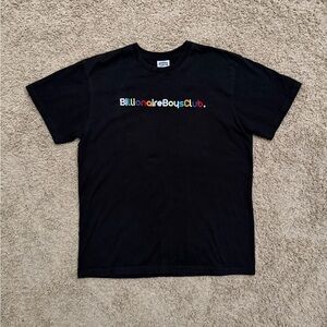 Billionaire Boys Club T-Shirt Mens L Black Embroidered Colorful Spell Out Logo